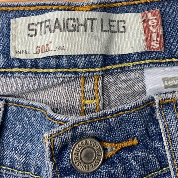 Levi's 505 Straight Leg Jeans Ladies Size 8 Mid Rise Vintage Wash Cotton Spandex - Picture 8 of 13
